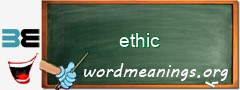 WordMeaning blackboard for ethic